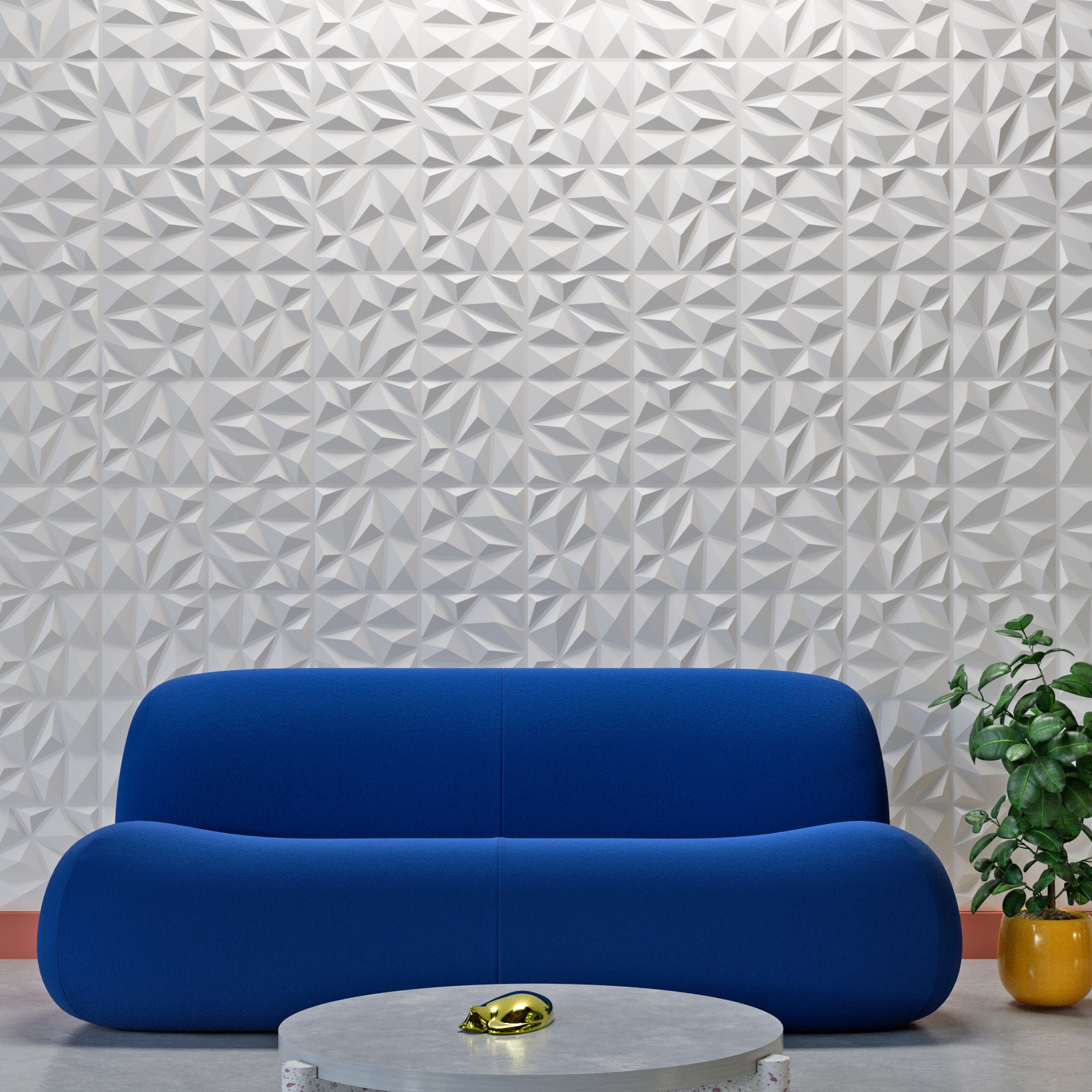 Fácil de despegar y pegar, pegar, panel de pared decorativo con textura de  plástico duradero en 3D, diseño de ondas sin huecos. 12 paneles. 32 pies